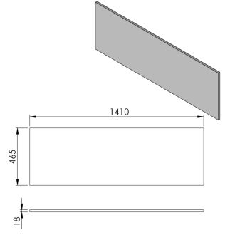 CIRASA doska DTDL 141x1,8x46,5cm, borovica rustik CR141-1616