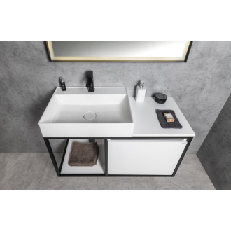 SKARA umývadlová skrinka 100x49,5x46,5cm, čierna mat/biela mat CG004-3131