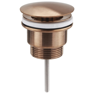 Umývadlová výpusť 5/4“, neuzatvárateľná, veľká krytka, hr.10-55mm, meď mat 542.742.5PG