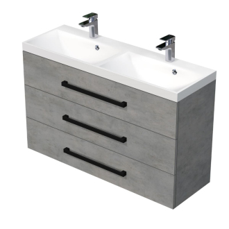 CUBE WC skrinka s um. 120x40x76,5 betón CUBE2C1203BE