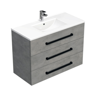 CUBE WC s umývadlom Modena 100 cm, betón CUBE46C1003BEMOD