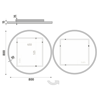 Nimco LED zrkadlo pr. 800 ZP 26002R