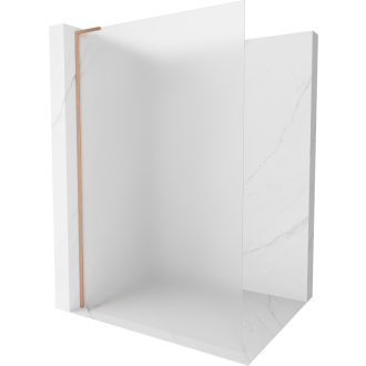 Mexen Kyoto L Walk-in sprchová stena 100 x 200 cm, mráz, kartáčovaná meď 800-100-103-65-30