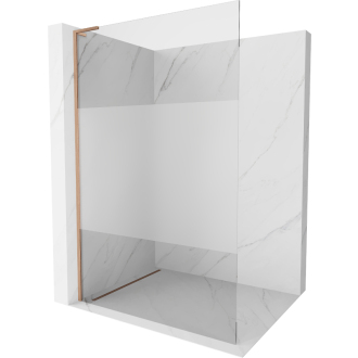 Mexen Kioto L Walk-in sprchová stena 110x200, transp./mráz, kefa. meď 800-110-103-65-35