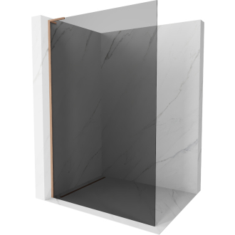 Mexen Kioto L Walk-in sprchová stena 70x200 cm, grafit, kartáčovaná meď 800-070-103-65-40