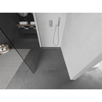Mexen Kioto L Walk-in sprchová stena 100x200, transp., kefa. nikel 800-100-103-97-00