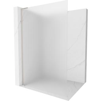 Mexen Kioto L Walk-in sprchová stena 120x200 cm, mráz, kartáčovaný nikel 800-120-103-97-30