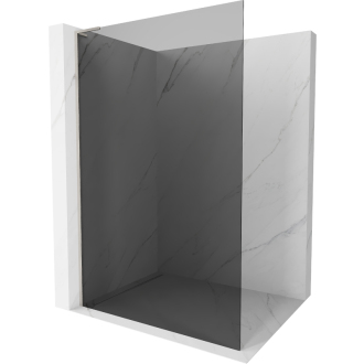 Mexen Kioto L Walk-in sprchová stena 100x200, grafit, kefa. nikel 800-100-103-97-40
