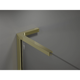 Mexen Kioto L Walk-in sprchová stena 70 x 200 cm, čierny vzor, zlatá - 800-070-103-50-77