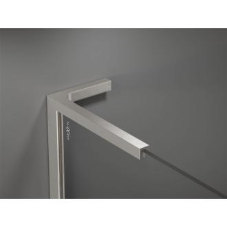 Mexen Kioto L Walk-in sprchová stena 100x200, čierny vzor, brúsený nikel 800-100-103-97-78