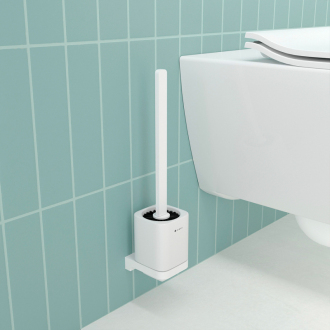Nimco Maya biela MAB 29094CN-HR-05 Toaletná WC kefa s hranatou rukoväťou