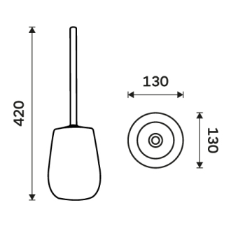 Nimco Tabo TA 3194-08 Toaletná WC kefa