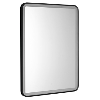 SWIDA zrkadlo s LED osvetlením 60x80cm, dotykový senzor, stmievateľné, čierna mat SW060