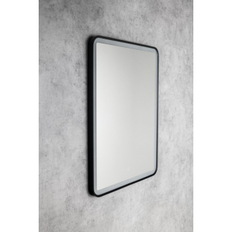 SWIDA zrkadlo s LED osvetlením 60x80cm, dotykový senzor, stmievateľné, čierna mat SW060