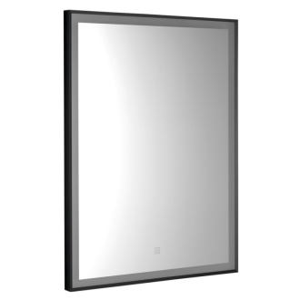CORNA zrkadlo s LED osvetlením 60x80cm, dotykový senzor, stmievateľné, čierna mat CN060