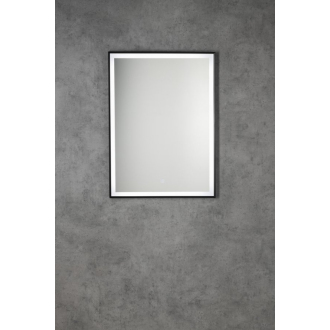 CORNA zrkadlo s LED osvetlením 60x80cm, dotykový senzor, stmievateľné, čierna mat CN060