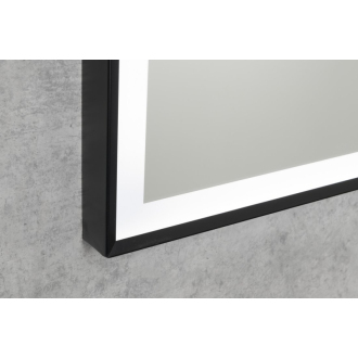 CORNA zrkadlo s LED osvetlením 60x80cm, dotykový senzor, stmievateľné, čierna mat CN060