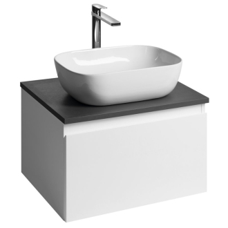 ALTAIR skrinka s doskou 58 cm, biela/antracit bridlice AI263-03