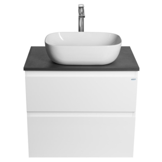 ALTAIR skrinka s doskou 68 cm, biela/antracit bridlice AI270-03