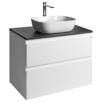 ALTAIR skrinka s doskou 78,5 cm, biela/antracit bridlice AI280-03