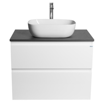 ALTAIR skrinka s doskou 78,5 cm, biela/antracit bridlice AI280-03