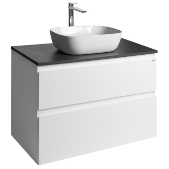 ALTAIR skrinka s doskou 87,5 cm, biela/antracit bridlice AI290-03