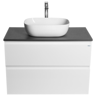 ALTAIR skrinka s doskou 87,5 cm, biela/antracit bridlice AI290-03