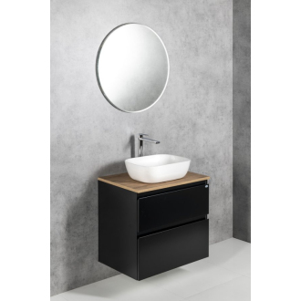 ALTAIR skrinka s doskou 68 cm, čierna mat/dub emporio AI670-01