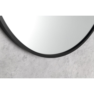 NOTION SLIM okrúhle zrkadlo v ráme ? 40cm, čierna mat NT400