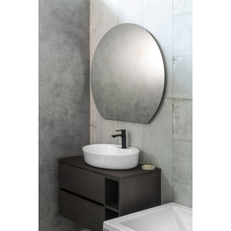 DARA CUT zrkadlo s LED podsvietením 20W, ? 100x90cm, vykurovacia fólia 30562CI