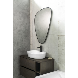 ELENA zrkadlo s LED podsvietením 20W, 68x96cm, čierna mat 30574CI