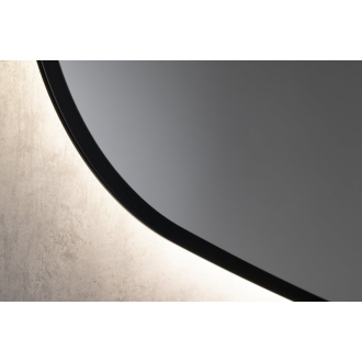 ELENA zrkadlo s LED podsvietením 20W, 68x96cm, čierna mat 30574CI
