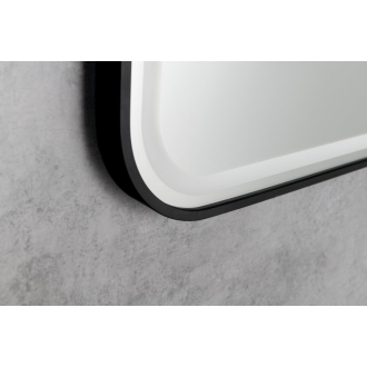 CETIS zrkadlo s LED osvetlením 100x70cm, čierna mat CT100