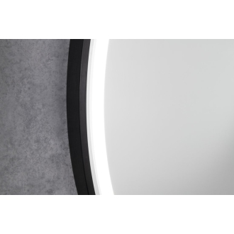 KADRIS okrúhle zrkadlo s LED osvetlením ? 100cm, čierna mat KD100