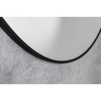 AROWANA okrúhle zrkadlo v ráme ? 60cm, čierna mat AWB060