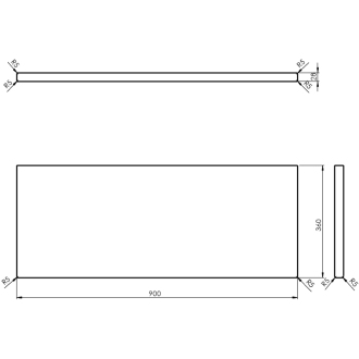 WOODY doska 900x28x360mm, masív prírodný dub WD096-70