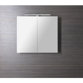 GRETA galerka s LED osvetlením, 81x70x14cm, biela mat GR080-0031