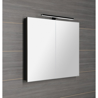 GRETA galerka s LED osvetlením, 81x70x14cm, čierna mat GR085-0035