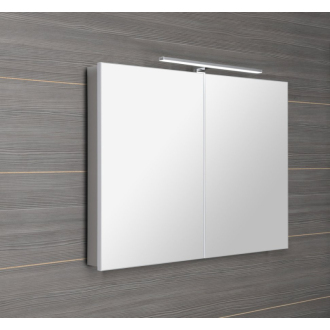 GRETA galerka s LED osvetlením, 101x70x14cm, biela mat GR100-0031