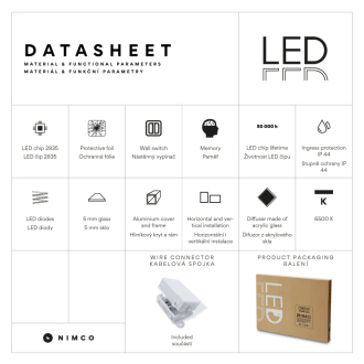Nimco Séria 8000 ZP 8004 LED zrkadlo 1000x600 rám hliníkový