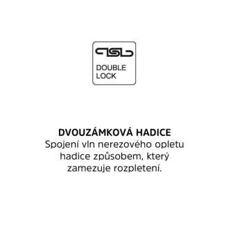 Mereo Sprchová hadica dvojzámková k bidetovej sprche 150 cm, nerez CBE10101H