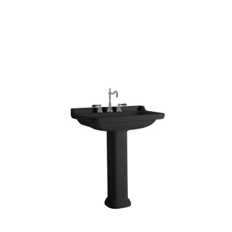 WALDORF univerzálny keramický stĺp k umývadlám 60, 80cm, čierna mat 417031