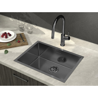 ZENITH nerezový drez 60x45cm, antracit ZN6045B