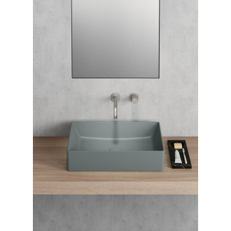 KUBE X keramické umývadlo na dosku, 60x37cm, agáve mat 945304