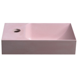 PICCOLINO betónové umývadlo 30,8x17cm, batéria vľavo, ružová PK30021