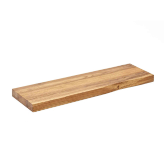 Polička dub masív 60x13-16x3cm +uchytenie PMDUB60