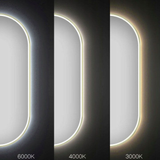Zrkadlo LED OVL 50x100cm Gold