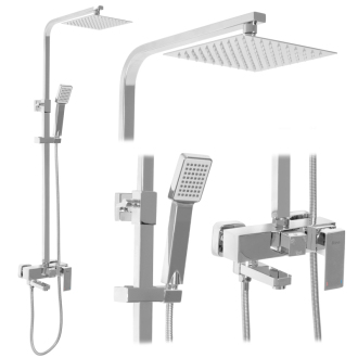 Rea sprchový set s batériou a dažďovou sprchou UltraSlim 20 Navaro REA-P0802