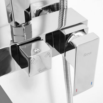 Rea sprchový set s batériou a dažďovou sprchou UltraSlim 20 Navaro REA-P0802
