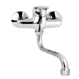 Mereo Sonáta drezová batéria nástenná 100 mm s ramienkom pr. 18 mm - 180 mm M-CB301A01N